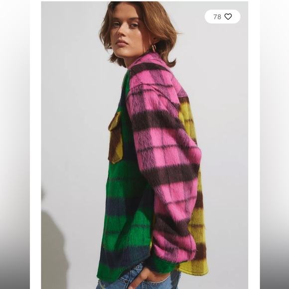 Beautiful Plaid Colorful Shacket - NWT . Never worn - Picture 4 of 12